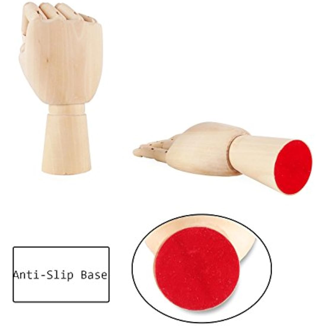 Art Wooden Hand, Artist Jointed Articulated Mannequin Wood Hand,Sectioned Opposable Figure Sculpture Manikin Hand Model with Flexible Fingers,for Drawing,Sketching(7" Left+Right Hand)
