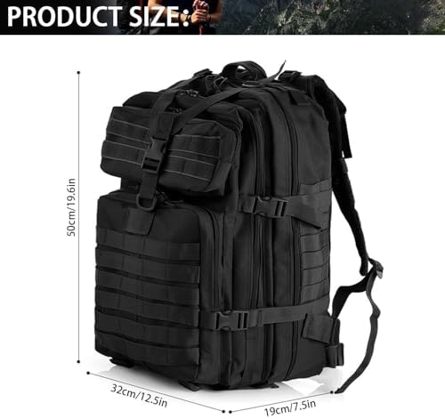 aiGear 45L Military Tactical Backpack | Lightweight Backpack Hiking Daypack | Rucksack with Molle System | for Outdoor Sports Trekking Hiking Travel Camping