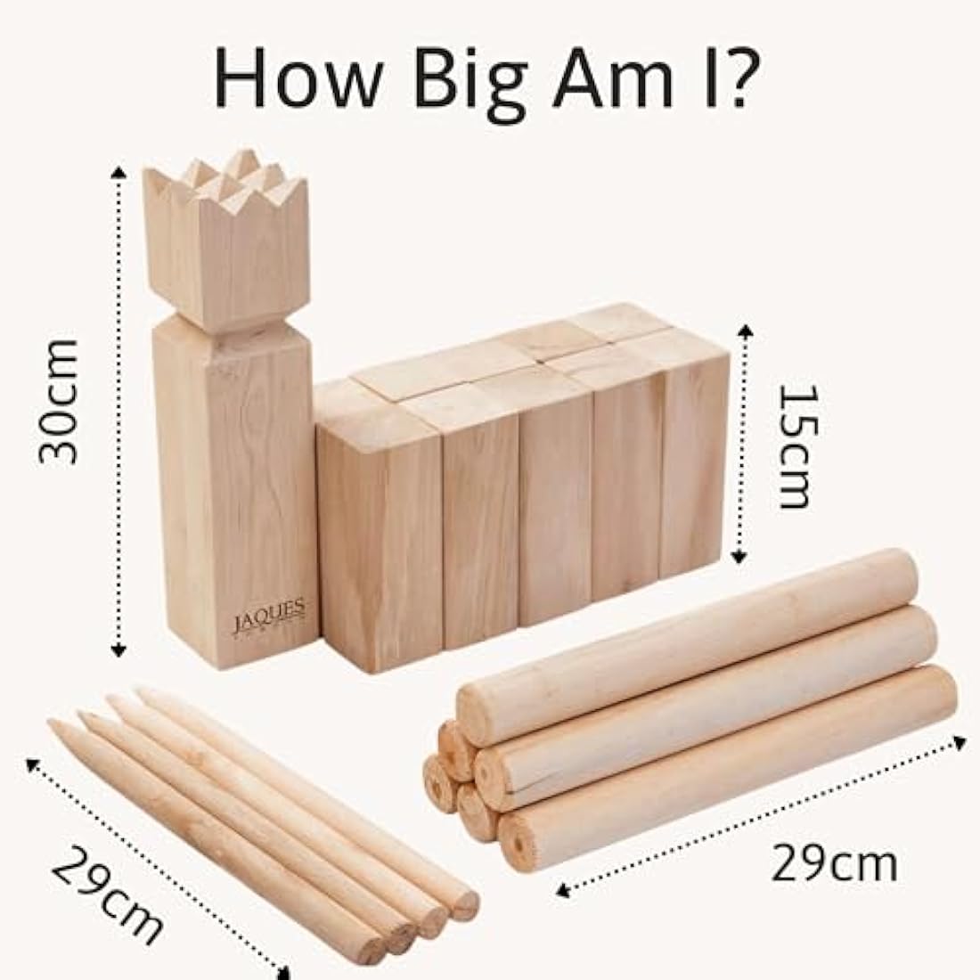 Jaques of London Kubb Outdoor Games | Garden Family Games for Kids and Adults | Kubb Game | Wooden Outdoor Games | Since 1795