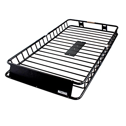 MAXXHAUL 50506 64" x 39" x 6" Heavy-Duty Universal Steel Roof Rack, Black
