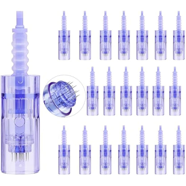 20 Pieces 12 pin Needle Cartridge for Dr.pen A6, Mysweety Microneedles for Electric Derma Microneedle Stamp Pen