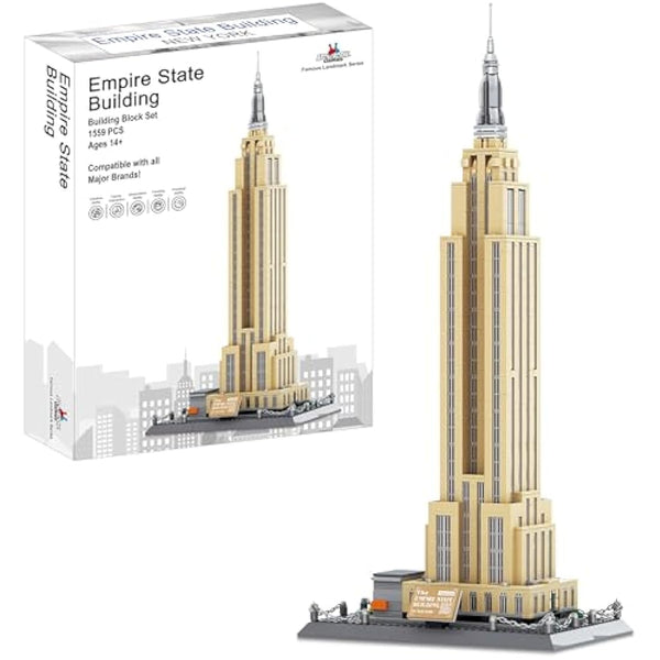 APOSTROPHE Games Empire State Building Block Set (1,993 Pieces) New York's Empire State Building Famous Landmark Series - Architecture Model for Kids and Adults
