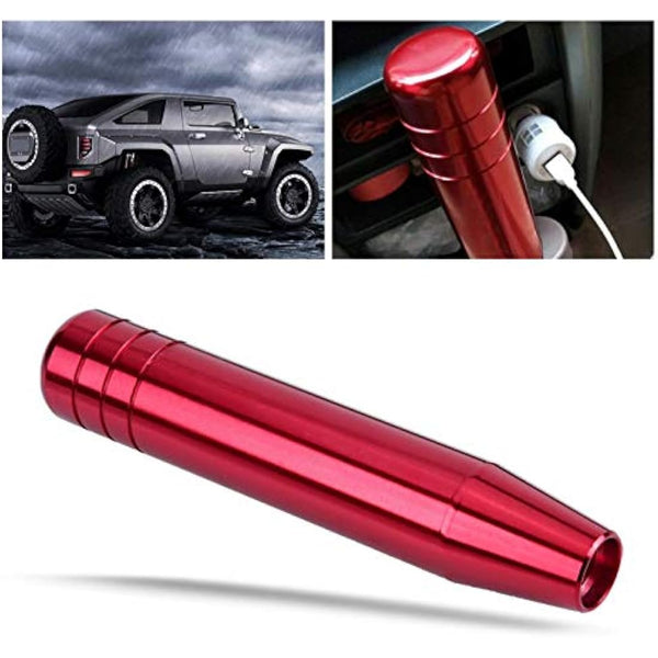 EBTOOLS Shifter Gear for A Car - Universal Car Manual Gear Shift Knob Handle Shifter Lever 18Cm Aluminum Alloy(Black Red Blue)(Red)
