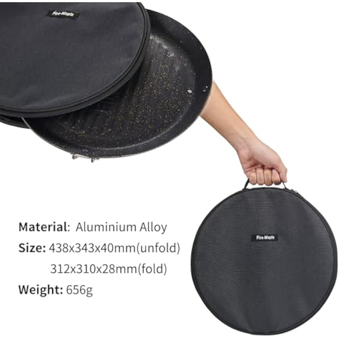 Fire-Maple Camping Griddle Plate | Nonstick Outdoor Portable Grill Pan for Stovetop | BBQ Gas Griddle Pan for Camping Stove Ridged Surfaces 31 X 31cm