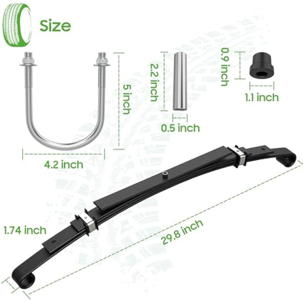 10L0L Golf Buggy Rear Heavy Duty 4-Leaf Spring Kit