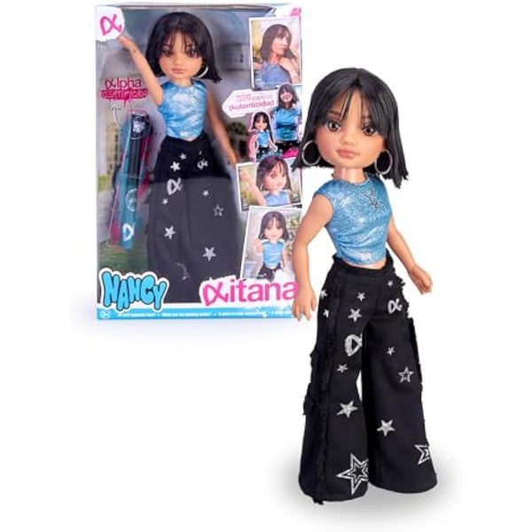 Famosa Nancy – Aitana, Doll Like The Singer, Short Brown Hair and Bangs, The Babies Alpha Era Set, with Authentic Accessories and Details, Children From 3 years, (NAC60000)
