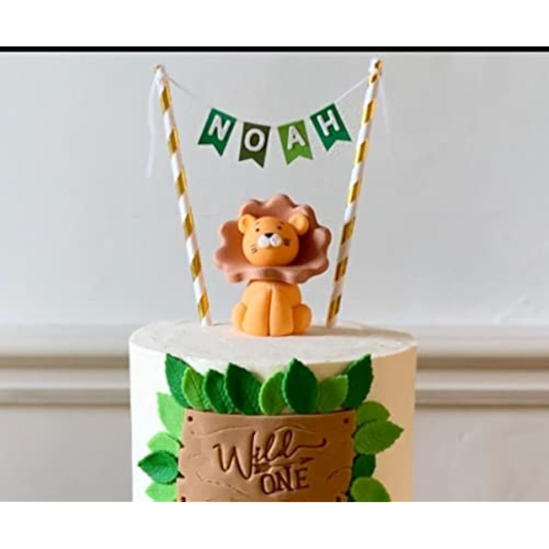 Edible Lion Cake Toppers-3D Sugar Fondant Animal Figure-Kids Birthday Decorations- Handmade Present