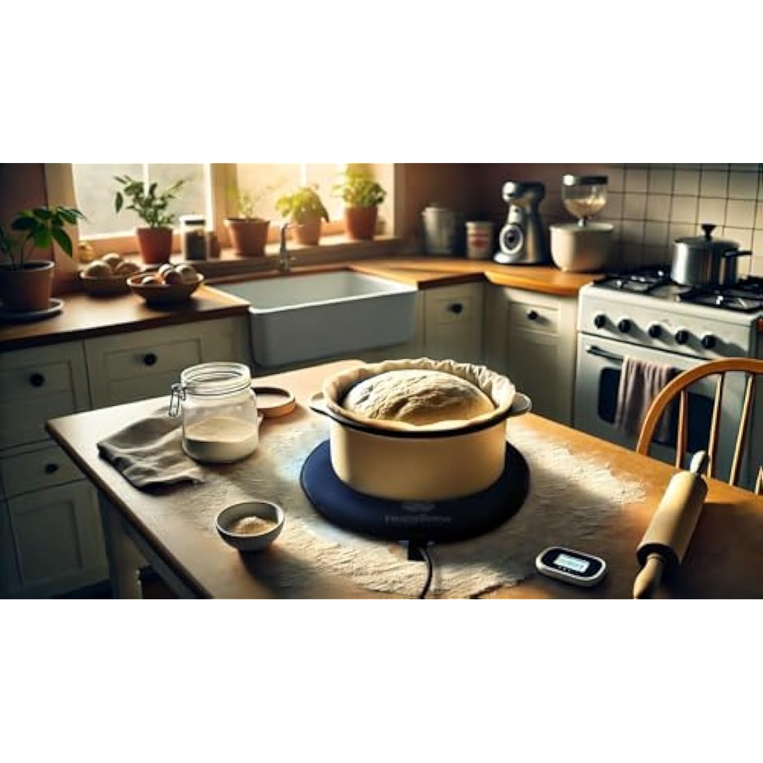 25W Heat Pad with Temperature Controller – 30cm Waterproof Mat for Fermentation, Fits Glass & Plastic Fermenters, Carboys, Buckets – Adjustable Temp 0-42°C, Includes NTC Probe & Holder