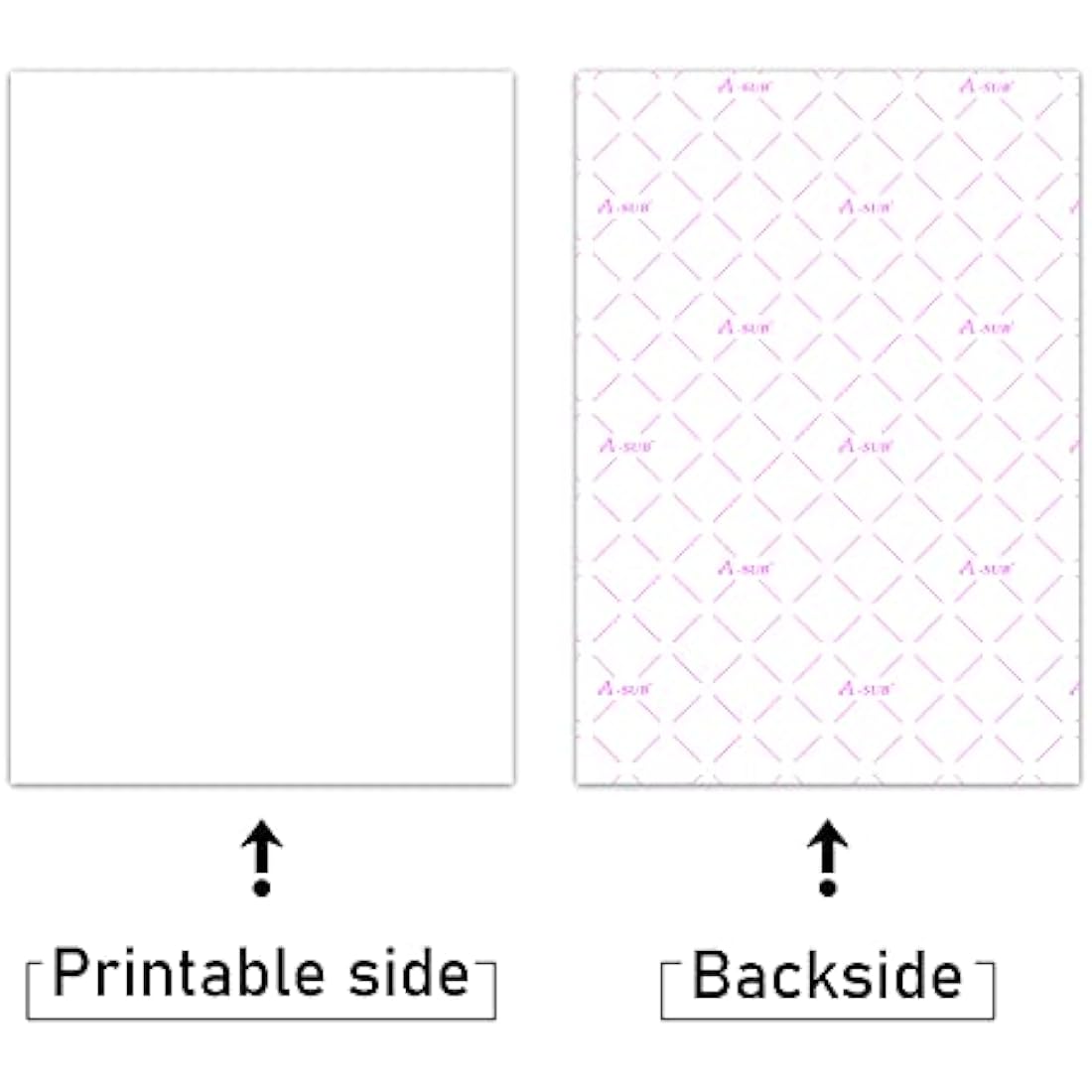 A-SUB Sublimation Paper A4, 210x297mm, 500 Sheets, Compatible with EPSON, SAWGRASS, RICOH, Brother Sublimation Printers