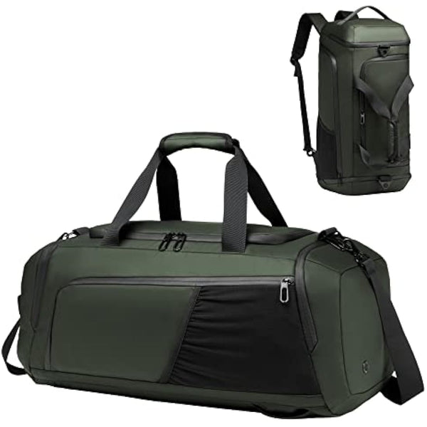 Gym Sports Bag for Men,40L Waterproof Gym Duffle Bag with Shoes Compartment and Wet Pocket,Travel Duffel Bag with Shoulder Strap and Backpack
