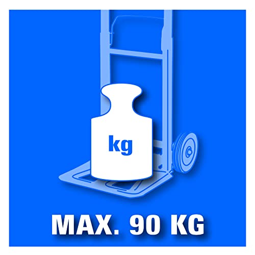 Einhell BT-HT 90 Folding Sack Truck - 90 kg Capacity Aluminium Framed Folding Trolley On Wheels - Folding Hand Truck With Extendable Handle, Multicolor