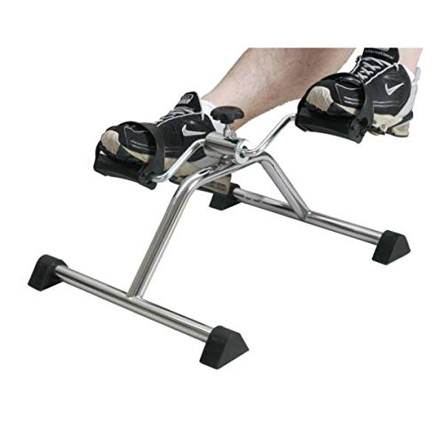 Pedal Exerciser, Mini Exercise Bike, Portable Indoor Fitness, Arm and Leg Exerciser, Work Out and Rehabilitation, Sturdy Exerciser with Adjustable