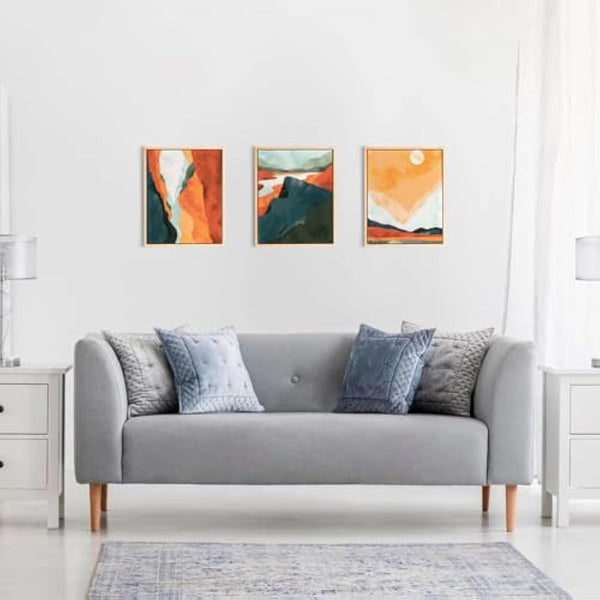 Colour Splash Stretched Canvas & Pinewood Frame-24x30cm (2pk)|3.8cm Deep Edge|4.8cm Frame|Linen & Cotton Blend Fabric|Triple-Layer 450gsm Gesso|Oil & Acrylic Painting|Durable Blank Canvas