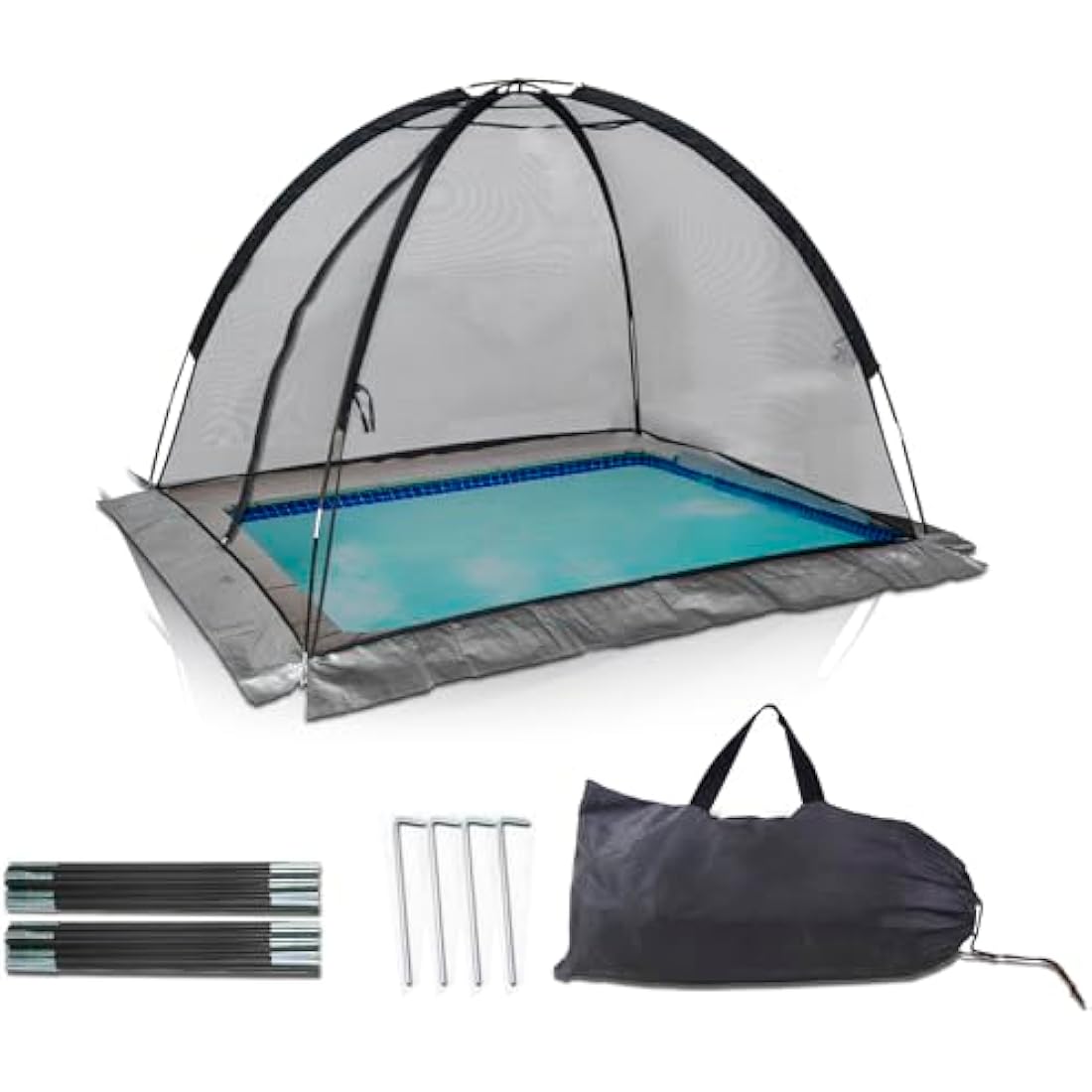 Kapler Pond Cover Net, 17x13FT Pond Cover Netting for Outdoor, Garden Pond Protector, Pond Dome with Zipper and Stakes, Pond Cover for Koi Ponds