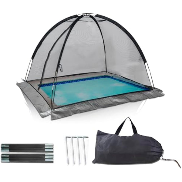 Kapler Pond Cover Net, 17x13FT Pond Cover Netting for Outdoor, Garden Pond Protector, Pond Dome with Zipper and Stakes, Pond Cover for Koi Ponds