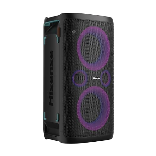 Hisense PARTY STORM, 300W Max Audio Power,15 Hrs long playtime,Karaoke Mode,Lighting effects, Wireless charge the phone, IPX4 Waterproof, Bluetooth 5.0