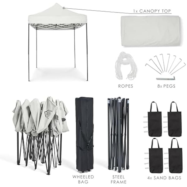 All Seasons Gazebos 3x2m Heavy Duty Fully Waterproof Pop up Gazebo With Accessory Pack - White