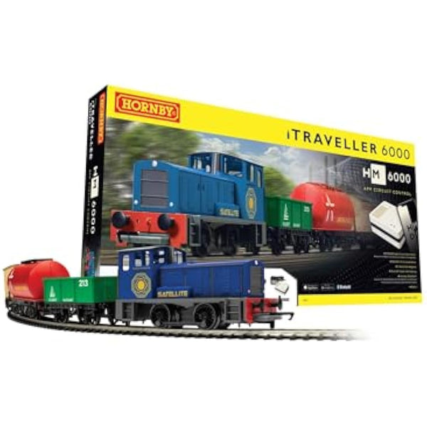 Hornby Train Set - R1271M iTraveller 6000 Digital OO Gauge Locomotives Model Railway Train Sets, Starter Electric Model Train Kits - Steam Engine Model Building Kits, 1:76 Scale Model Train Gifts