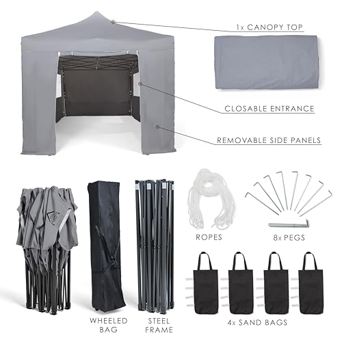 All Seasons Gazebos Heavy Duty, 100% waterproof, 3x6m Pop up Gazebo with 4 x fully waterproof superior Side Walls. 17 Colours ava