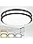 DINGLILIGHTING 48W Modern LED Flush Mount Ceiling Light with Remote, 18 Inch Dimmable Black Round Ceiling Lighting Fixture for Bedroom, Kitchen,Night Light Mode, 3000K-6000K 3 Color Changeable
