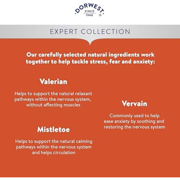 Dorwest Valerian Compound for Dogs and Cats, 100ml, Quick-acting Dog Calming Liquid Drops - Valerian for Dogs, Non-Drowsy