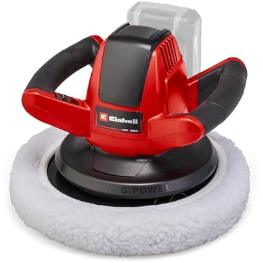 Einhell Power X-Change Cordless Car Polisher And Buffer - 18V, 2500 RPM, Battery Powered 254mm Disc Polisher - CE-CB 18/254 Li Solo Polishing Machine (Battery Not Included), Red