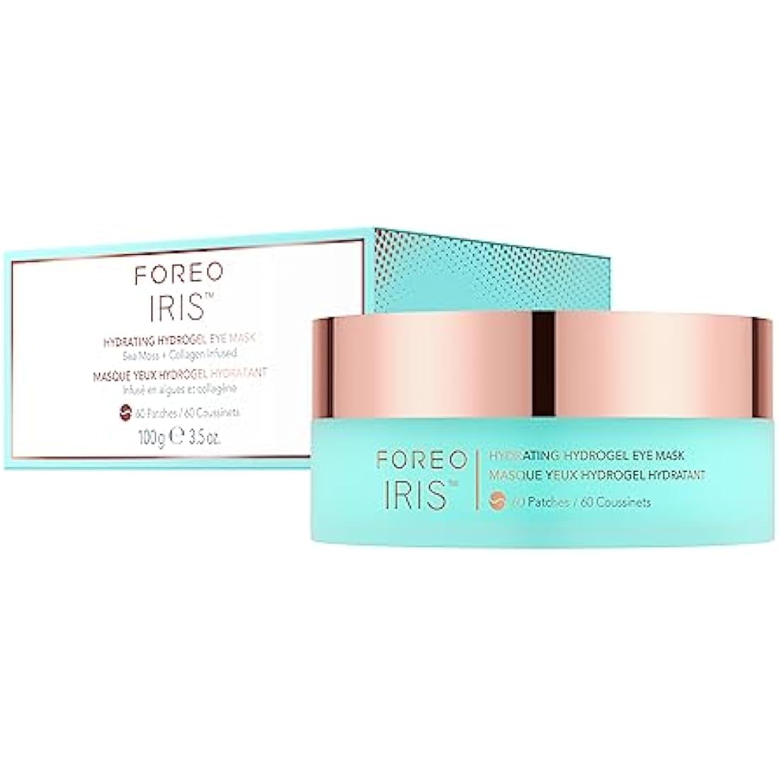 FOREO IRIS Under Eye Gel Patches - Dark Circles Treatment Women & Men - Eye Patches Skincare - Hydrating Gel Mask - Collagen - Vitamin C & Vitamin E - 60 pcs