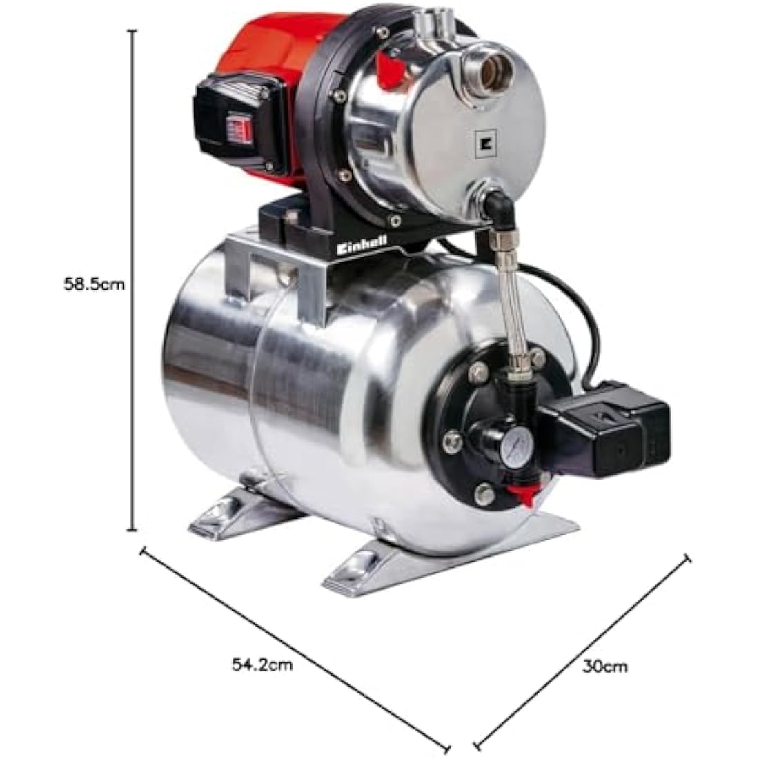 Einhell Booster unit GC-WW 1250 NN (1200 W, flow rate 5,000 l / h, discharge height 50 m, suction height 8 m, pressure 5 bar, start pressure max 1,5 bar)
