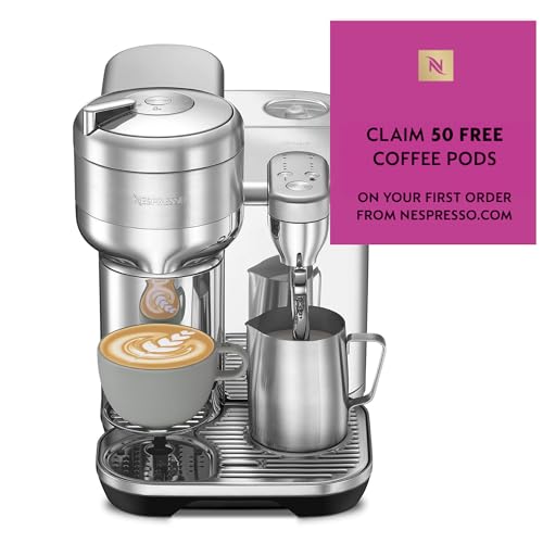 Nespresso - Vertuo Creatista Capsule Coffee Machine with Milk Frother Wand for Cappuccino, Flat White and Espresso by Sage, Brushed Stainless Steel