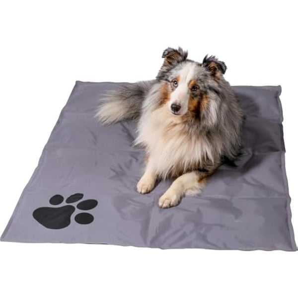 dobar® 60422 Cooling Mat for Dogs - Dog Cooling Mat for Dogs & Cats - Self-Cooling Mat for Pets - Dog Blanket with Cold Gel Filling - Cooling Blanket - 99.5 x 70 cm - Grey