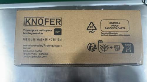 High Pressure Washer Replacement Hose for K?rcher K2 K3 K4 K5 K6 K7-15m - Quick Connect Extension with Brass Fittings KNOFER