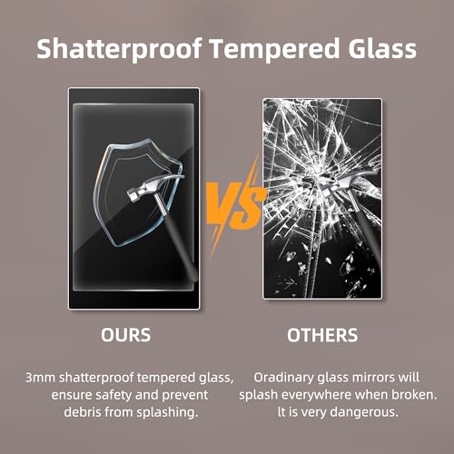 Hansong Bluetooth Hollywood Vanity Mirror with Lights, USB Charging, Touchscreen Control for Bedroom, Large 15 Dimmable LED Bulbs Makeup Mirror