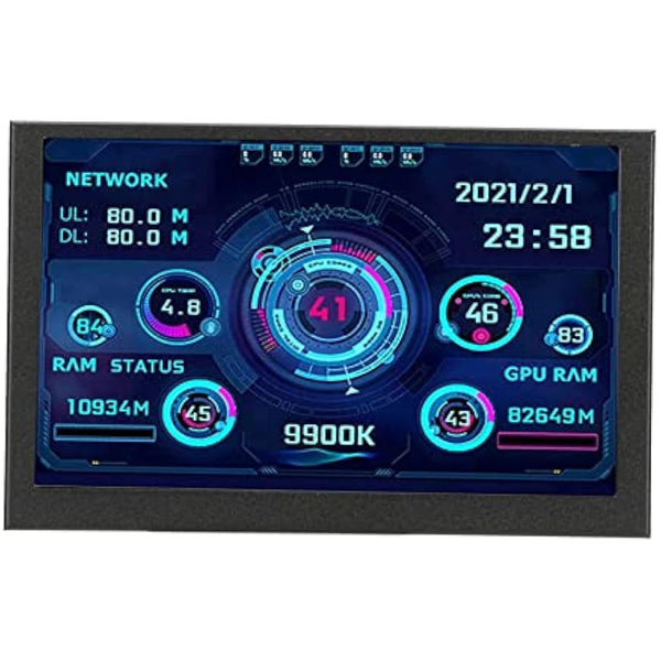 5in IPS Mini Screen, AIDA64 PC Sensor Panel Display, CPU RAM Data Monitor & Host Temperature Control Dynamic LCD