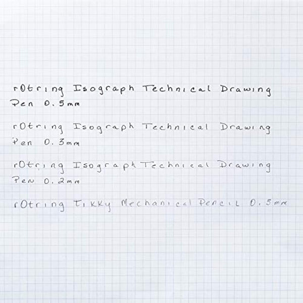 rOtring Isograph Pen Set Technical Pen & Pencil College Set | 3 Pens (0.20mm, 0.30mm, 0.50mm) and Mechanical Pencil (0.5mm) + Accessories