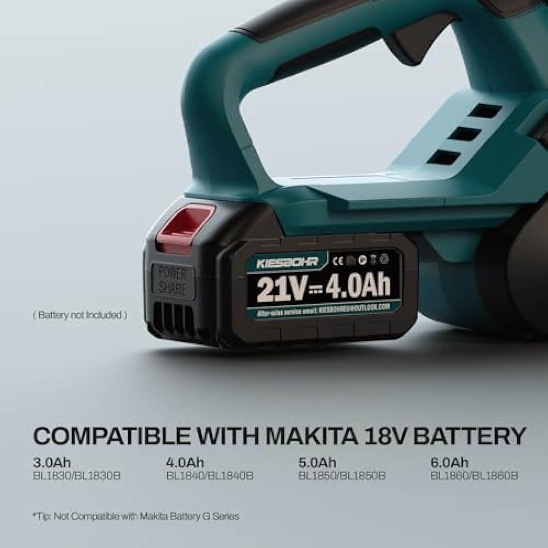 KIESBOHR 12 Inch Cordless Brushless Chainsaw Compatible with Makita 18V Battery, Hand Held Electric Chainsaw with Automatic Oiler and Chain Tension (Battery and Charger Not Included)