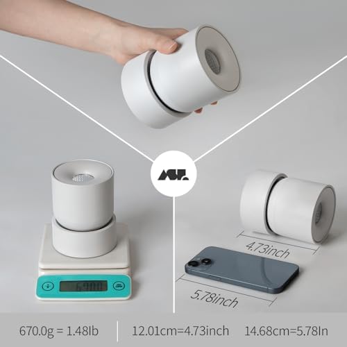 Aisilan 4 Pack Single Spotlight in Matt White Dimmable 9W 3000K LED Adjustable 360° Spot Light Indoor Modern Rotatable Individual Spotlights for Ceiling or Wall Mounted