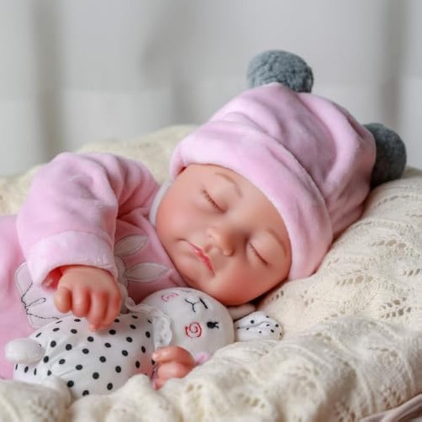 BABESIDE Reborn Baby Dolls - Connie 20-inches reborn baby Girl She has Fine Vinyl, Painted Hair, and Delicate Facial Painting, She’s Hand-made and Has a Soft Body for Girls's Gift