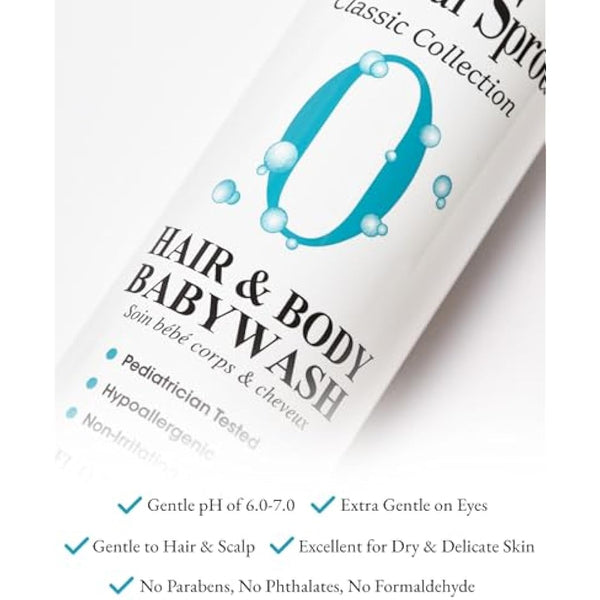 Kids Shampoo and Body Wash - Original Sprout Hair & Body Babywash - 2-in-1 Adults & Kids Bath Wash with Calendula, Rosemary, Arnica & Other Botanicals for Clean Hair & Supple Skin - 354ml