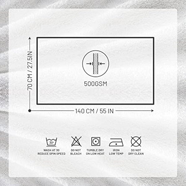 X11 Homeware Bath Towels Pack of 4 Egyptian Cotton Towel Set Highly Absorbent Soft Bathroom Towels Set of 4 Ring Spun Cotton Quick Dry Large Towels (White)