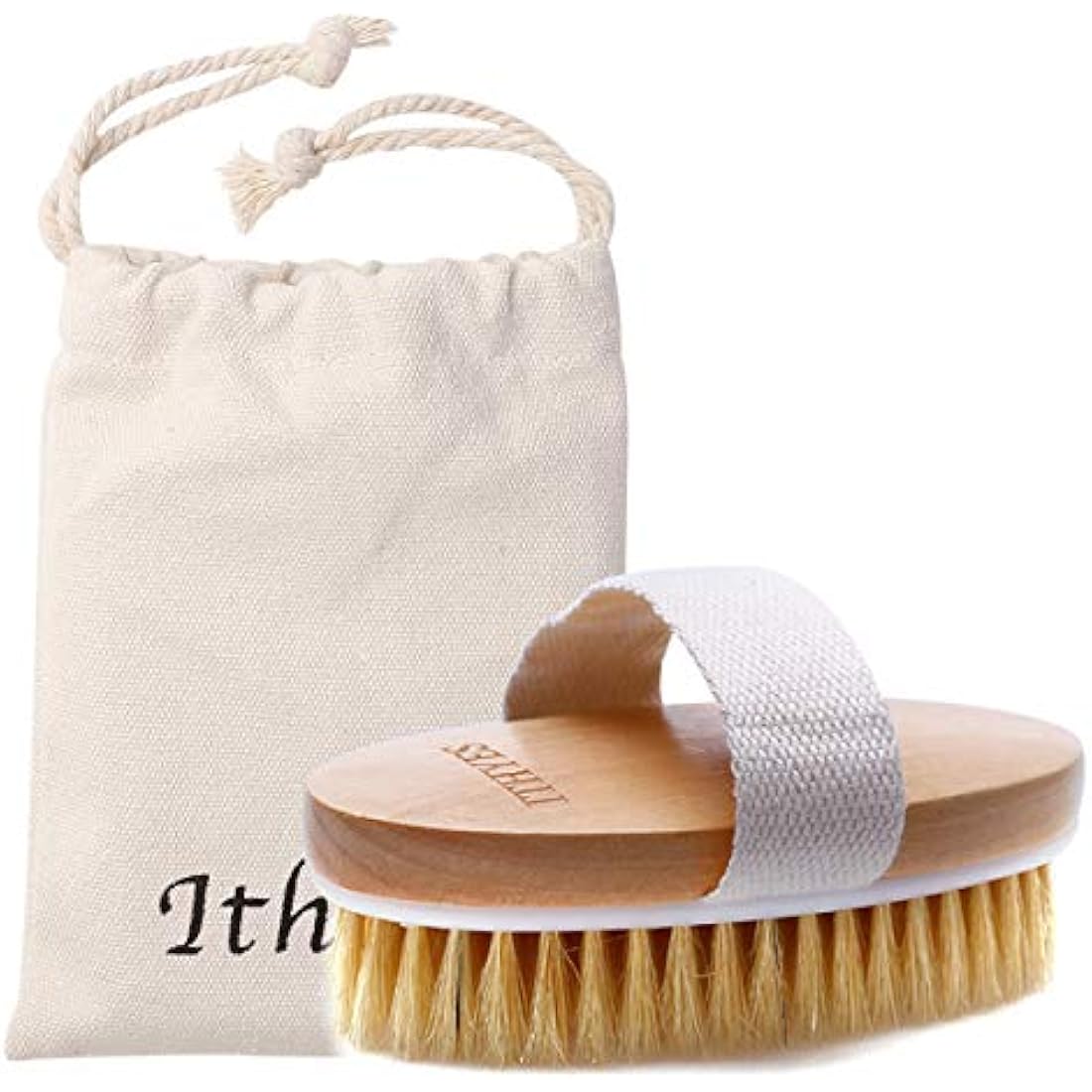 Ithyes Dry Brushing Body Brush Exfoliating Brush Natural Bristle Bath Brush for Remove Dead Skin Toxins Cellulite,Treatment,Improves Lymphatic Functions,Exfoliates,Stimulates Blood Circulation