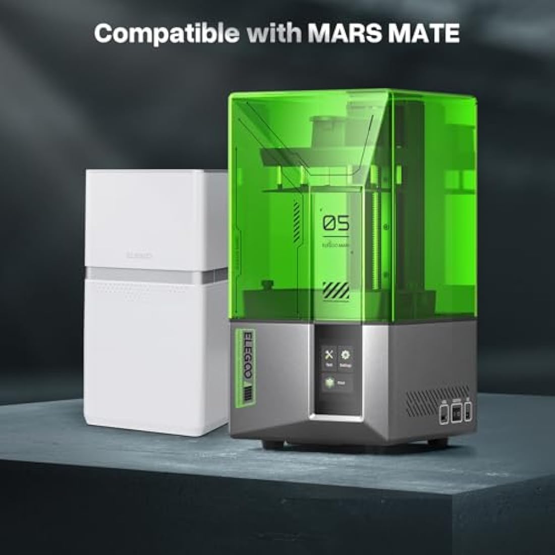 ELEGOO Mars 5 Resin 3D Printer, 6.6-Inch 4K Mono LCD, Auto Leveling, Advanced Overheat Protection,70mm/h 3D Printing Speed, Desktop Msla 3D Printer 5.65x3.53x5.91 inch Printing Size