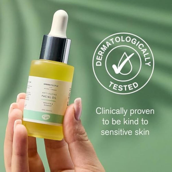 Green People Anti-Ageing Facial Oil - Paraben & Alcohol Free - Cruelty Free & Vegan, 30ml