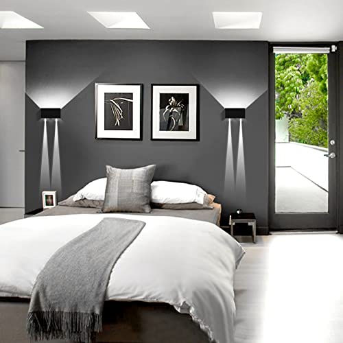 KAWELL 24W Modern Wall Light LED Wall Lamp Up Down Adjustable Beam Angle Aluminum Wall Wash Light LED Waterproof IP65 Indoor Outdoor for Bathroom