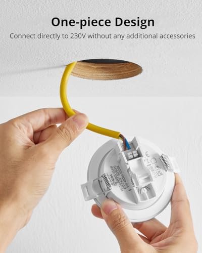 Gr4tec LED Downlight Ceiling IP65, 6 x 6W LED Recessed Ceiling Lights Dimmable 4000K Natural White 400LM, Bathroom Spotlights φ68mm-80mm Hole, Recessed Lighting for Living Room Bedroom