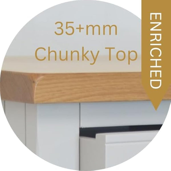 GROFurniture Snow White Side Table, Painted White End Table for Living Room, Slim Side Table or Small Bedside Table for Bedroom - Ready Assembled