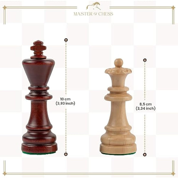 Master of Chess Classic STAUNTON Chess Set NO.7 Wooden Chess Set | Handmade Tournament Chess Set Without Chess Table - Wooden Chess Pieces Only