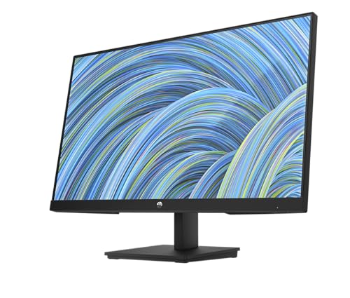 HP 24 Inch FHD Monitor | Full HD VA LCD Display | 75hz Refresh Rate | 250 Nits Brightness | 3000:1 Contrast Ratio | AMD FreeSync Technology | Adjustable Tilt | 1x HDMI 1.4, 1x VGA | Black | V24v G5