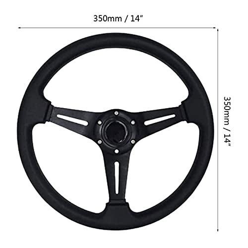 YEHICY Auto Racing Flat Steering Wheel with Purple Spokes 350mm 13.8”6 Bolts Grip Vinyl Leather Universal Simulation Game Steering Wheel For Logitech G29 G920 G923