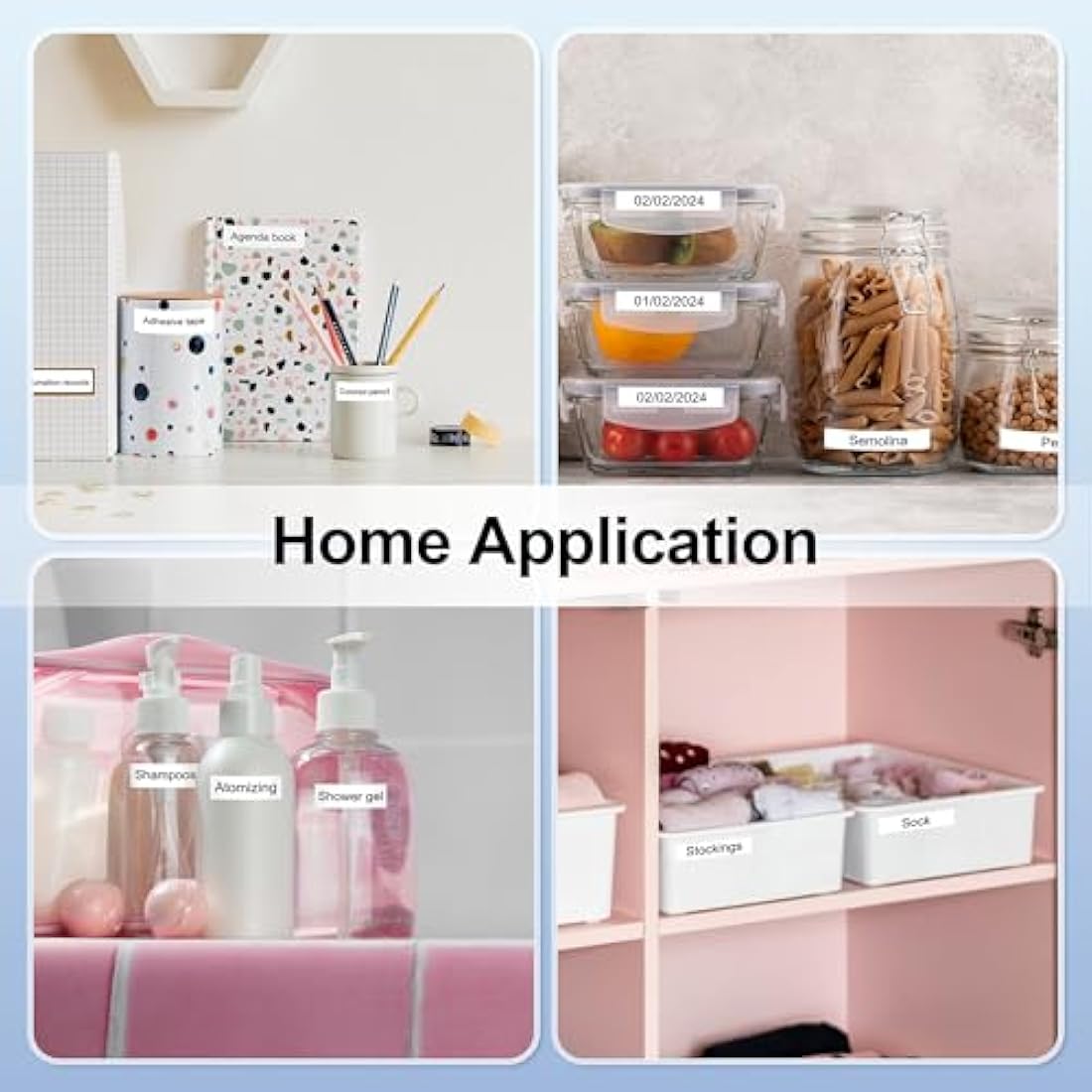 6X MarkField Compatibl with Dymo Letratag Tape 12 mm x 4 m, Black Print on White, Compatibl with Dymo Letratag Refills Labels for LT-100H LT-100T LT-110T QX50 XR 200B Plus