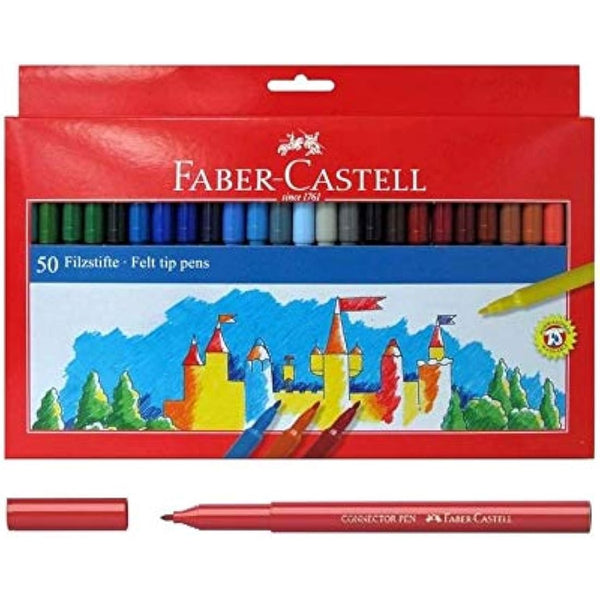 Faber-Castell 554250 - 50 Felt-Tip Pens - Multicoloured